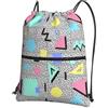 Generic Sportiva Sacche Funny Retro 80S 90S Borsa con Coulisse Portatile Sport Gym Sacca Borsa Antipolvere per Compleanno Regalino Allenamento