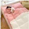 GBHMJU Fodera per sacco a pelo in cotone lavato Sacco a pelo per adulti Gingham Lenzuola da viaggio per viaggi in hotel Sacco a pelo, fodere per sacco a pelo da campeggio per tempo freddo (Pink, 80 x 210 cm