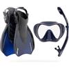 Cressi Voyager Set Maschera+Snokel+Pinne Set, Blu Navy, S/M