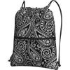 Generic Borsa con Coulisse Black Pai-Sley Sportiva Sacche Pieghevole Zaino Casual Leggero per Compleanno Regalino Shopping