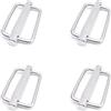 Vjsujehgy 4 Pezzi 50Mm 316 in Acciaio Fibbia A Scorrimento Triglide Tessitura Cursore Cinghia Keeper Imbracatura Cinturino in Vita Tracolla Regolare
