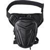 Honseadek Custodia rigida impermeabile in EVA per ciclismo, borsa da gamba per moto, scooter, bici elettrica, grande capacità, marsupio regolabile in vita (27,5 x 24 x 5 cm, nero)