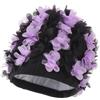 UTHCLO Cuffia da Nuoto Donna con Fiori Tridimensionali Design Retrò Elastica per Capelli Lunghi Piscina
