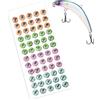 Generisch Set di adesivi per esche da pesca, per esche da pesca 3D, realistici e impermeabili, kit per occhi decorativi per principianti, papà, uomini, all'aperto, acqua, lago, fiume, mare e acqua