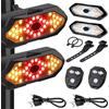 Odoukey 2 Set fanale Posteriore per Bici Scooter Elettrico con indicatori di direzione Telecomando Wireless USB Ricaricabile Impermeabile sfarfallio Luce costante