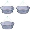 Vjsujehgy 3X Rete da Pesca Pieghevole Portatile con Corda da Pesca per Catturare Pesci, Granchi, Aragoste, Accessori per La Pesca