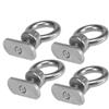 Uonlytech 4 Pezzi Gancio Scorrevole in Metallo Inossidabile per Kayak e Canoa, Facile da Spostare e Resistente alla Ruggine, Accessorio per Imbarcazioni da Acqua