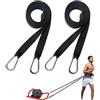 Generico Cintura Da Allenamento - Fascia Di Resistenza In Nylon Nero Resistente Da 118 Pollici (2 Pezzi) Per Allenamento Di Velocità In Palestra | Corda Per Tirare Carichi Ad Alta Intensità, Cinghie Per Slitta