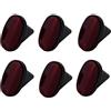 Vjsujehgy 6 Pz Bicicletta Posteriore Coda Parafango Riflettore Parafango Ovale Avvertimento Rosso Nero