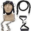 Ysislybin Allenamento Collo Imbracatura Testa, Supporto Allenamento Collo Pesi Straps Palestra Supporto Allenamento Collo Pesi Con Catena In Acciaio Resistente Sollevamento Pesi Fitness