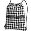 Generic Borsa con Coulisse Houndstooth Large Classic Pattern Sportiva Sacche Portatile Sacca con Coulisse Leggero per Allenamento Compleanno Regalino