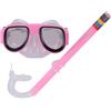 Lunaobrik Set da snorkeling in silicone per bambini, con tubo morbido per occhialini da nuoto, montaggio professionale