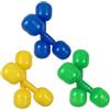 Vistnale Set di manubri per bambini da 6 pezzi, pesi per bambini, giocattoli sensoriali che producono suoni, manubri in plastica leggera, giallo/verde/blu