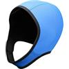 MUXZSIZ Cappuccio da Surf Invernale in Neoprene da 3 mm, vestibilità Comoda con Cinturino sotto Il Mento, per Sport Acquatici e Immersioni, ad Asciugatura, Blu, 3 Millimetri