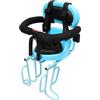 yikmid Seggiolino per bicicletta posteriore per bambini, 36 x 52 cm, con cintura di sicurezza e ringhiera di protezione a U apribile, da 6 mesi a 6 anni (max. 22 kg), sellino per rimorchio blu, telaio in