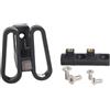 Belnotelt Adattatore pieghevole per portapacchi anteriore della bici, in lega di alluminio, per Brompten per DAHON Staffa di montaggio a sgancio rapido, nero, rosso, argento 6,4 x 5,9 x 7 cm (rosso)