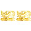 Vjsujehgy 2 Set Riflettenti Scooter Set Completo per Pieghevoli Serie Kickscooter (Giallo)
