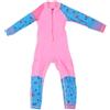 Chiyyak LS-18822 Muta da Sub per Bambini, Ragazzi e Ragazze, Tuta Protettiva UV per Tutto il Corpo, Design con Cerniera Frontale, Adatta per Nuoto, Bagno, Immersioni Subacquee, Nylon + Fibra di (S)