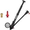 Belnotelt Pompa per bicicletta in lega di alluminio 300 psi per ammortizzatore posteriore forcella anteriore MTB, pompa ad aria portatile con manometro integrato, colore nero (02)