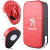 LDXDRU Set di guanti da boxe e kick pack, guantoni da boxe, cuscinetti thailandesi per karate, kickboxing, arti marziali, UFC, allenamento MMA, 1 tappetino per calci e 2 guanti da boxe, rosso