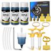 Vepazony Kit di spurgo per Magura MT5 MT7 MT8 MT2 HS33 ecc., olio minerale per freni a disco idraulici da 180 ml, kit di servizio per freni a bicicletta, con liquido per freni Bleed Blood