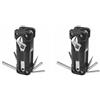 Vjsujehgy 2X Kit di Attrezzi Multifunzione per Biciclette Set di Attrezzi per Riparazione Pneumatici Multitool con Catena di Cacciaviti Accessori per Bici da Ciclismo su Strada MTB