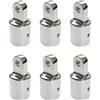 Vjsujehgy 6X Singola Vite nel Acciaio 316 20mm Occhio End cap Bimini Top Hardware Marine Barca Yacht Esterno Occhio End Canopy Tube End