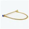 Equetech Spilla e catena con cristalli, color oro (oro/blu)
