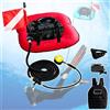 Troqullium Rebreather subacqueo Ricaricabile, con Struttura Impermeabile sigillata, Interruttore Magnetico e Filtro a Carboni Attivi, for attività subacquee all'aperto(Blue)
