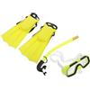 ULTECHNOVO Set Snorkeling per Occhialini Snorkeling, Maschera e Pinne Taglia 30-35, Design Vivace in Pvc e Materiali Resistenti per Festa Estiva e Avventure in Acqua