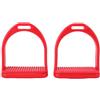 LIYJTK Staffe in plastica Leggera ad Alta Resistenza per Equitazione Rosso (Dimensioni ridotte)
