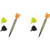 Vjsujehgy 2X Set di Galleggianti per La Pesca alla Carpa in PVC, Pellet Waggler, Kit di Boe per La Pesca in Acqua con Galleggiante di Segnalazione e Accessori
