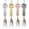HweeWanX 4 esche da pesca con ancore, ganci da pesca, spoon, trota, accessori da pesca, adatti per frecce di pesca e spinner pesca, divertenti regali da pesca per gli uomini per San Valentino e compleanno