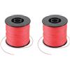 Vjsujehgy 2X 500M 100Lb 0.5Mm Super Strong Braided Fishing Line PE 4 Fili Colore: Rosso