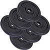 ScSPORTS® Dischi Palestra - Set da 30kg (6x5 kg), Robusto, Ghisa, Ø30/31mm - Pesi per Bilanciere e Manubri, Bodybuilding, Powerlifting, Weights, Fitness a Casa, Braccia, Sollevamento