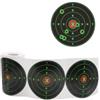 ADCSHOP 100 bersagli reattivi per tiro - adesivi effetto splatter in verde fluo, diametro 10 cm 4 Inches - alta visibilità per allenamento di precisione con aria compressa e Airsoft