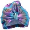 OUNONA Cuffia da Nuoto da Donna in Nylon Leggera ed Elastica Colore Blu, Stile alla Moda per Chioma Lunghi in Piscina o Mare Stili multipli