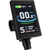 Caswynlife Pannello di visualizzazione LCD per bicicletta elettrica per controller Kt Lcd8S, schermo a colori 24V-48V con velocità e livello, connettore impermeabile a 5 pin strumento per bici elettrica
