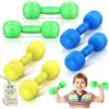 Balacoo Set di 3 paia di manubri interattivi per bambini, in plastica, con suono, per esercizi precoci, per bambini e bambine dai 4 agli 8 anni (colori assortiti)
