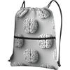 Generic Sportiva Sacche Gray Brain Borsa con Coulisse Lavabile Sacche Zaino Pieghevole per Viaggio Yoga