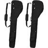 Vjsujehgy 2X New Golf Club Carrier Bag Carry Driving Range Borsa da Viaggio Resistente all'Acqua Sacca da Golf Pieghevole Borsa da Golf per Il Trasporto,Nero