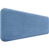 DHOME Testiera Imbottita Liscia Arrotondata in Velluto Premium per Parete Acustica Testate Letto Fonoassorbenti Camera da Letto (Blu, 160cm)