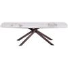 Cribel Tavolo Allungabile Genesi 160/240 cm in Gres Porcellanato Patagonia con Gambe in Metallo Bronzo per Cucina e Soggiorno, Gambe Incrociate Design Scultoreo, 6-10 Posti