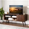 AUREUM OPAL Mobile TV per Televisori fino a 50 Pollici, 40×110×49,5 cm，Armadietto per TV ad 1 anta 40 cm, Ripiano Regolabile, per Camera da Letto, Soggiorno (Marrone Scuro)