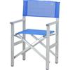 Totò Piccinni REGISTA SALENTO Pieghevole in Alluminio leggera mare spiaggia piscina giardino (Blu)