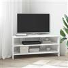 VIHHQGC Armadio angolare per TV, bianco, 102 x 40,5 x 45 cm, in legno moderno ad angolo, con spazio per dispositivi multimediali e libri