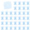 Dorunova Set Veli per Bomboniere in Tulle Poliestere con Cordoncino, Sacchetti Porta Confetti Quadrati 24x24cm per Matrimonio, Battesimo, Comunione, Laurea (Azzurro, 36 Pezzi)