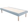EVERGREENWEB MATERASSI & BEDS EVERGREENWEB - Struttura Letto Imbottita 80x200 cm Letto Singolo con Rivestimento in tessuto Idrorepellente Ghiaccio, Rete letto singola Ortopedica, Piattaforma Base per Materasso, Altezza 35 cm