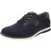 bugatti Scarpa Stringata Realizzata in Un Mix di Materiali Traspiranti, Memory Foam, Lacci Elastici Uomo, Blu Scuro, 47 EU