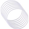 FSSTUD 20 anelli acchiappasogni in plastica bianca, cerchi rotondi per macramè, ghirlande, anelli floreali, anelli da appendere alla parete, per matrimoni, centrotavola, cerchi rotondi, 16 cm